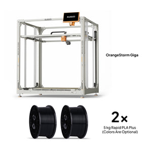 Pack OrangeStorm Giga + 2x5 kg de filament Rapid PLA Plus