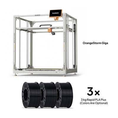 Pack OrangeStorm Giga + 3x3 kg Rapid PLA Plus
