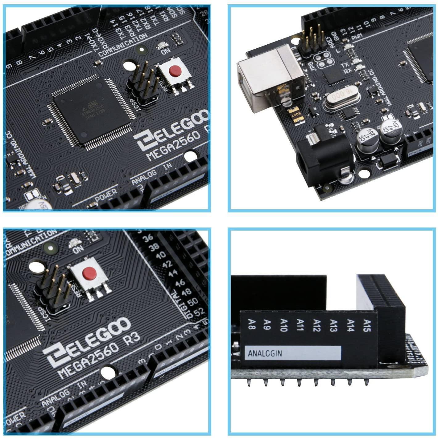 ELEGOO MEGA 2560 R3 Board with USB Cable Compatible with Arduino IDE ...